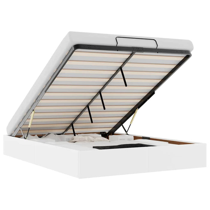 vidaXL Struttura Letto Pouf senza Materasso 140x200 cm Similpelle