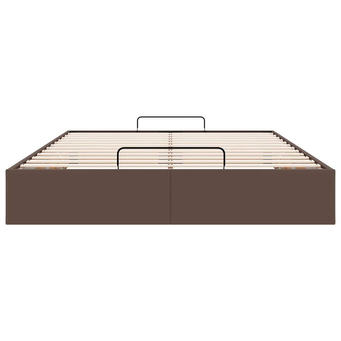 vidaXL Struttura Letto Pouf senza Materasso 140x200 cm Similpelle