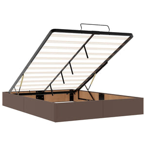 vidaXL Struttura Letto Pouf senza Materasso 140x200 cm Similpelle