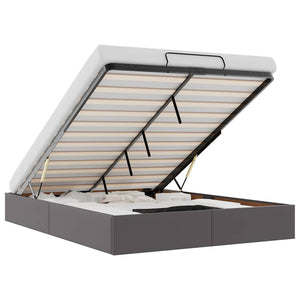 vidaXL Struttura Letto Pouf senza Materasso 140x200 cm Similpelle