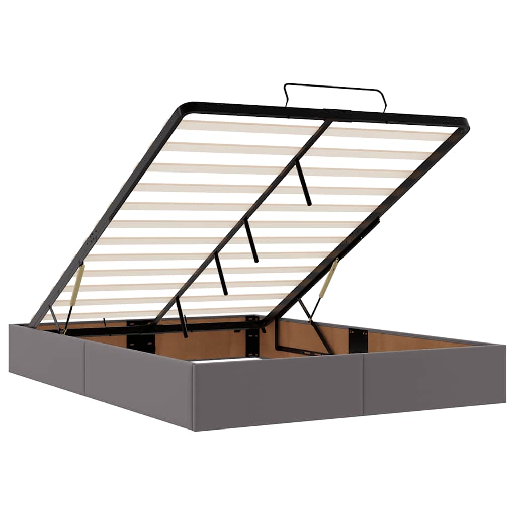 vidaXL Struttura Letto Pouf senza Materasso 140x200 cm Similpelle