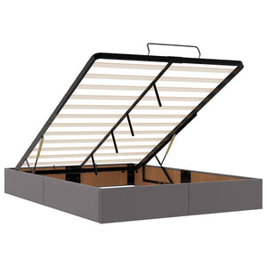 vidaXL Struttura Letto Pouf senza Materasso 140x200 cm Similpelle