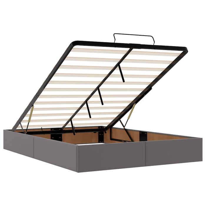 vidaXL Struttura Letto Pouf senza Materasso 140x200 cm Similpelle