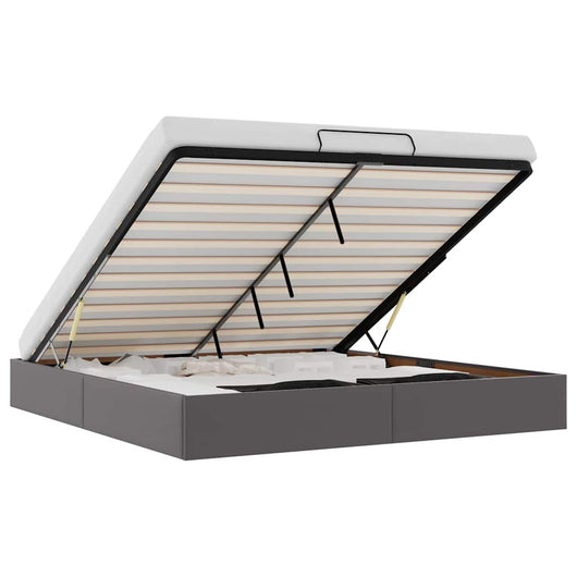 vidaXL Struttura Letto Pouf senza Materasso 160x200 cm Similpelle