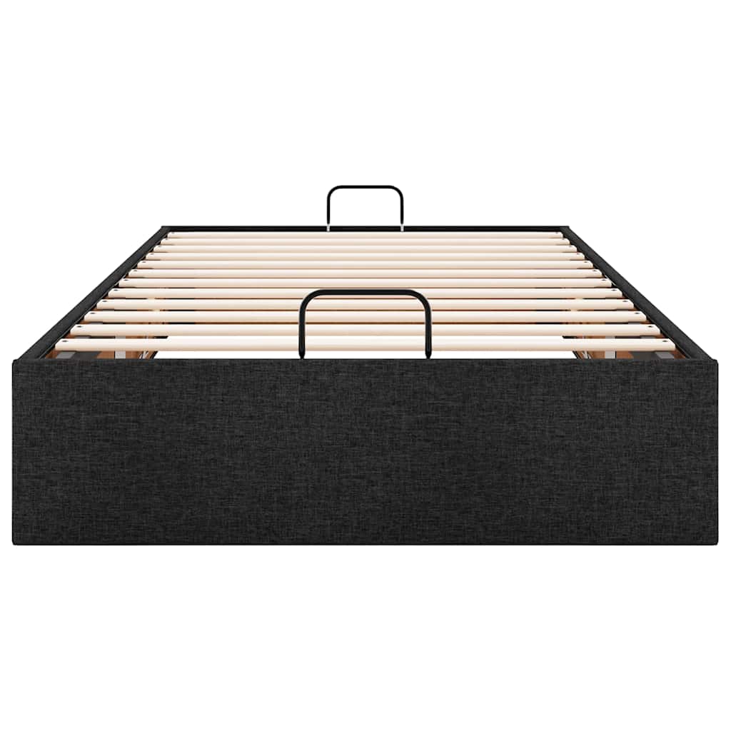 Struttura Letto Pouf senza Materasso Nero 80x200 cm in Tessuto 3310835