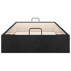 Struttura Letto Pouf senza Materasso Nero 80x200 cm in Tessuto 3310835