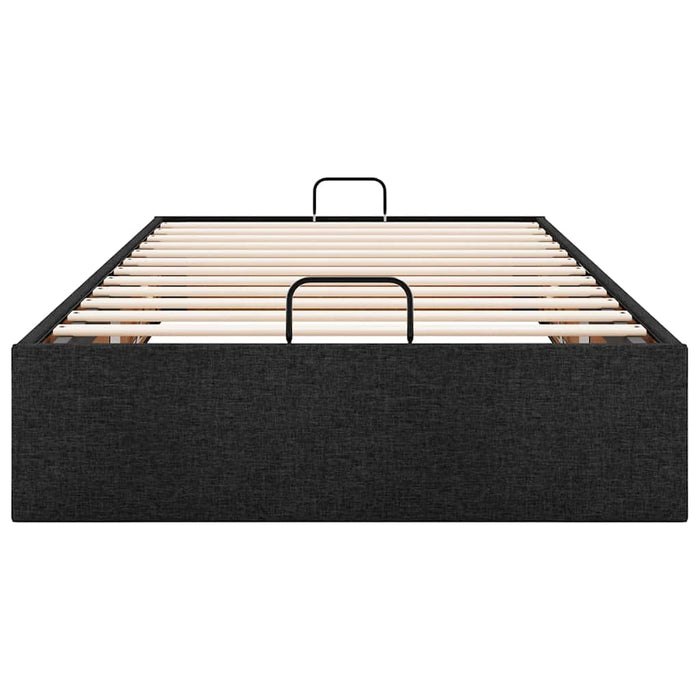 Struttura Letto Pouf senza Materasso Nero 80x200 cm in Tessuto 3310835