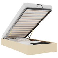 vidaXL Struttura Letto Pouf senza Materasso Crema 80x200 cm in Tessuto