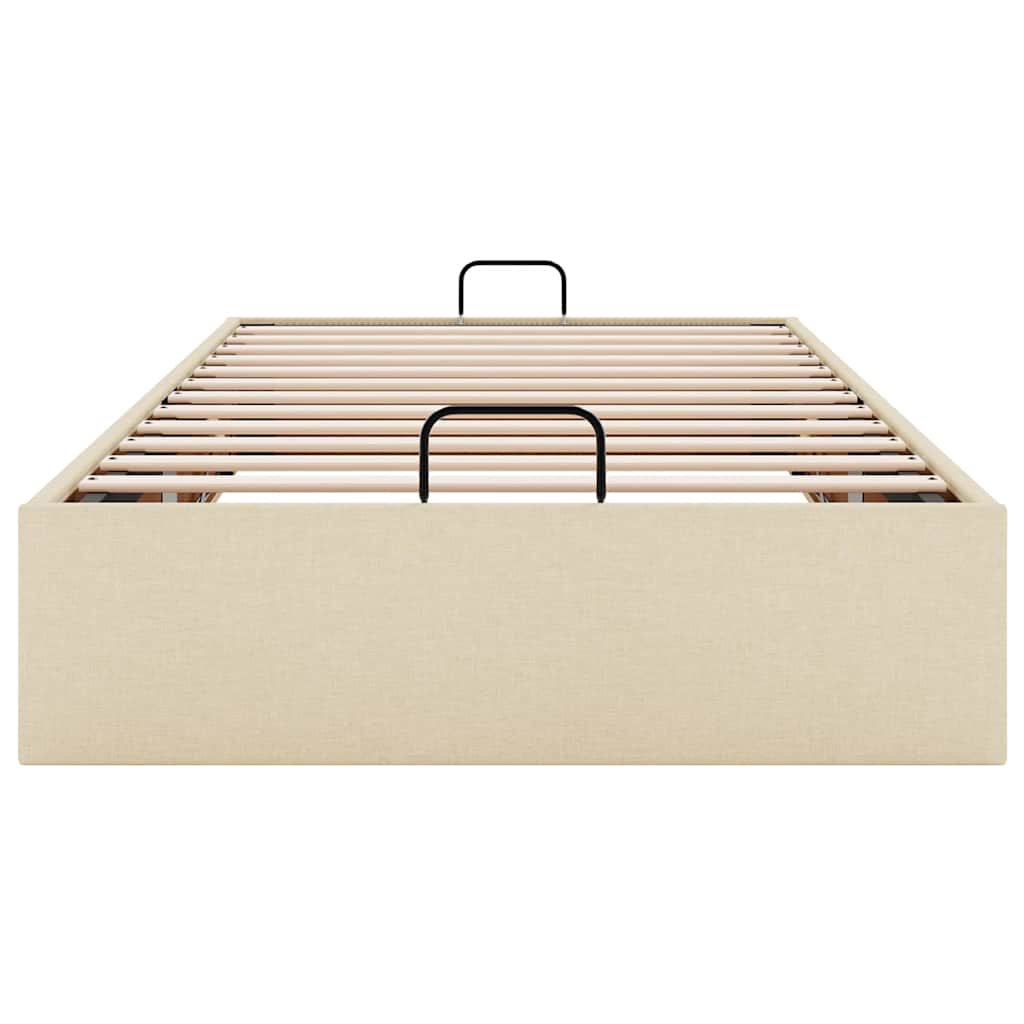 vidaXL Struttura Letto Pouf senza Materasso Crema 80x200 cm in Tessuto