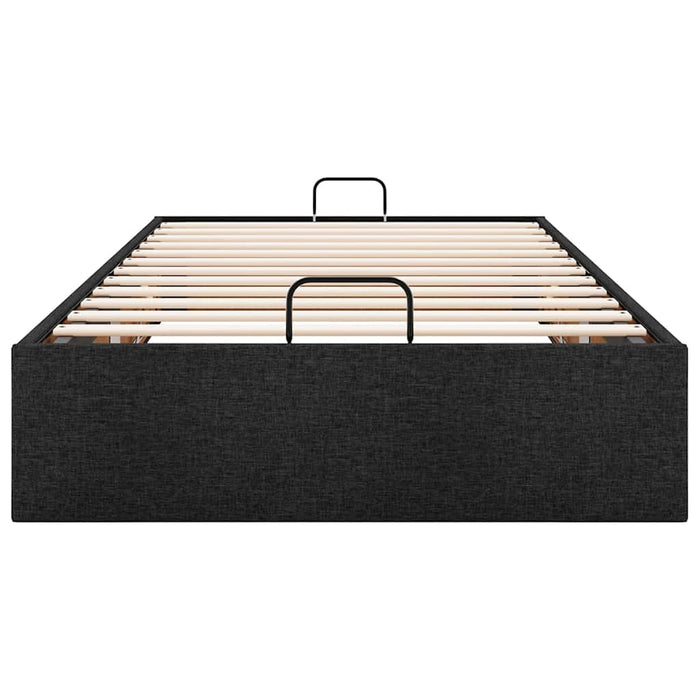 Struttura Letto Pouf senza Materasso Nero 90x200 cm in Tessuto 3310849