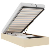 Struttura Letto Pouf senza Materasso Crema 90x200 cm in Tessuto 3310852