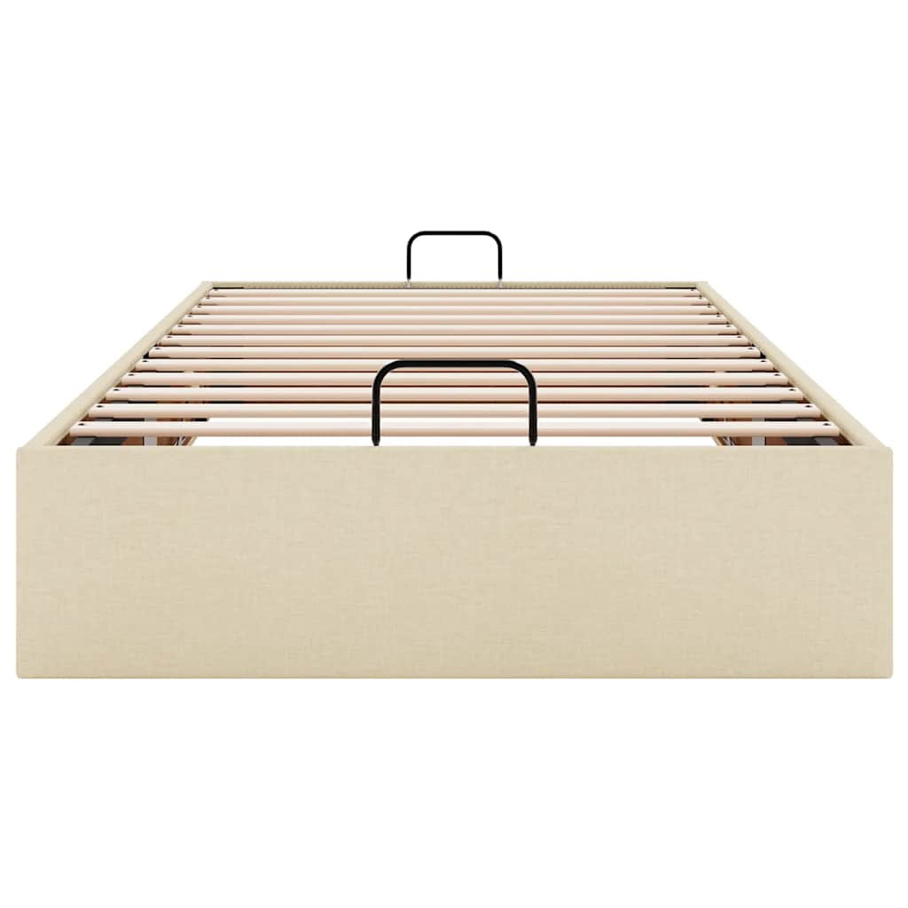 Struttura Letto Pouf senza Materasso Crema 90x200 cm in Tessuto 3310852