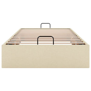 Struttura Letto Pouf senza Materasso Crema 90x200 cm in Tessuto 3310852