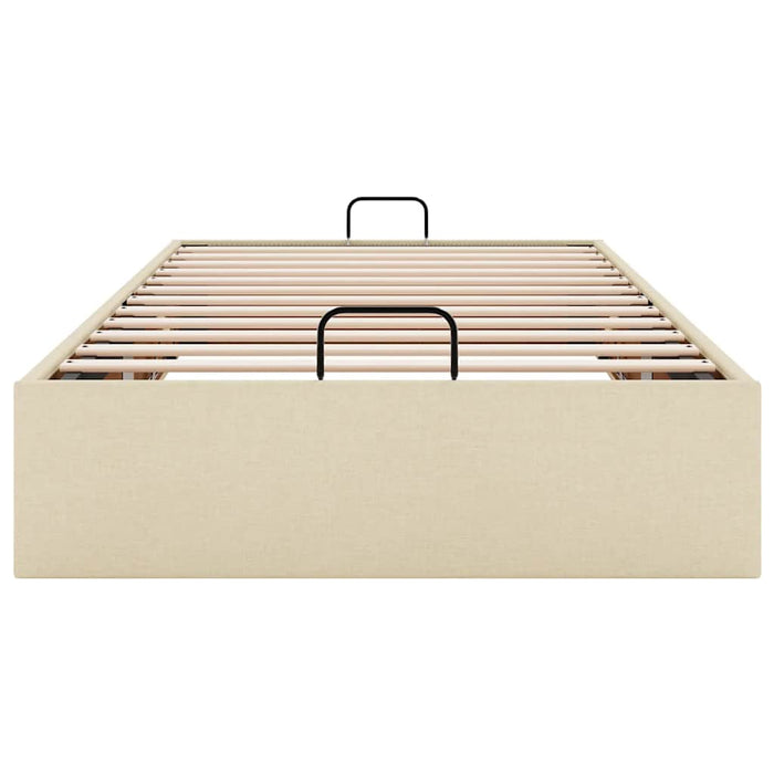 Struttura Letto Pouf senza Materasso Crema 90x200 cm in Tessuto 3310852