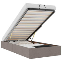 Struttura Letto Pouf senza Materasso Tortora 100x200cm Tessuto 3310858