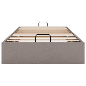 Struttura Letto Pouf senza Materasso Tortora 100x200cm Tessuto 3310858