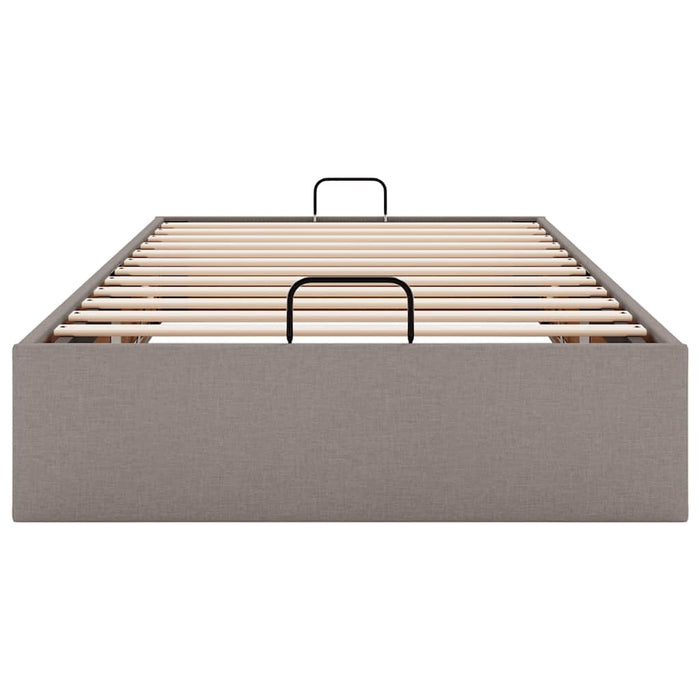 vidaXL Struttura Letto Pouf senza Materasso Tortora 100x200cm Tessuto