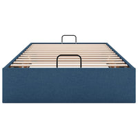 Struttura Letto Pouf senza Materasso Blu 100x200 cm in Tessuto