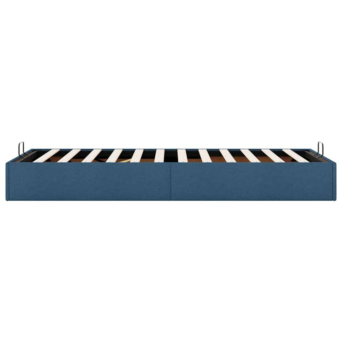 Struttura Letto Pouf senza Materasso Blu 100x200 cm in Tessuto