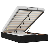 vidaXL Struttura Letto Pouf senza Materasso Nero 120x200 cm in Tessuto