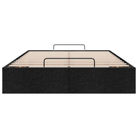 vidaXL Struttura Letto Pouf senza Materasso Nero 120x200 cm in Tessuto