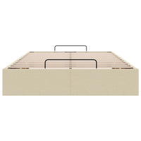 Struttura Letto Pouf senza Materasso Crema 120x200 cm Tessuto 3310873