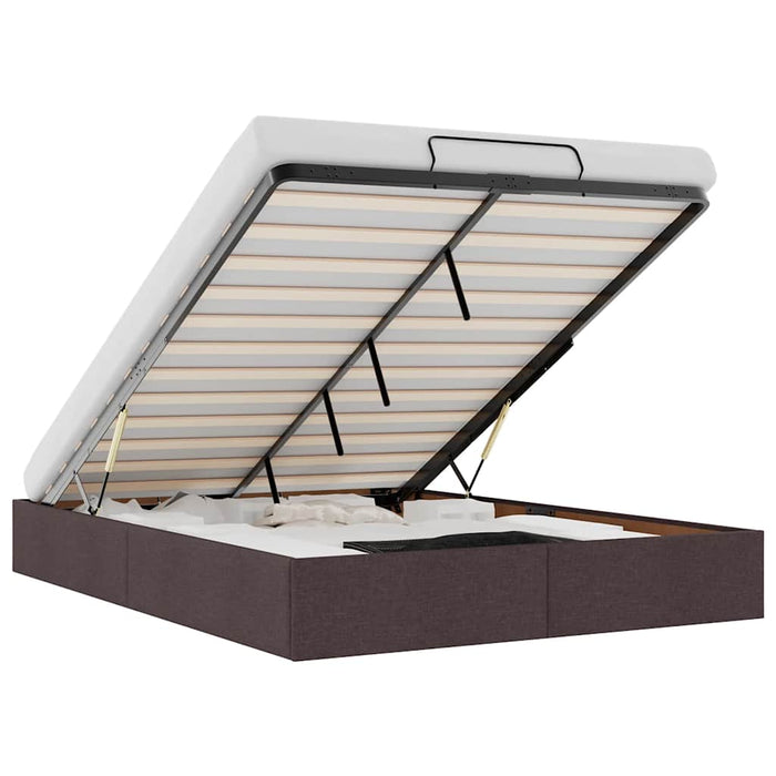 vidaXL Struttura Letto Pouf senza Materasso 140x190 cm in Tessuto