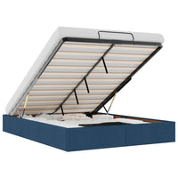 Struttura Letto Pouf senza Materasso Blu 140x200cm in Tessuto 3310888