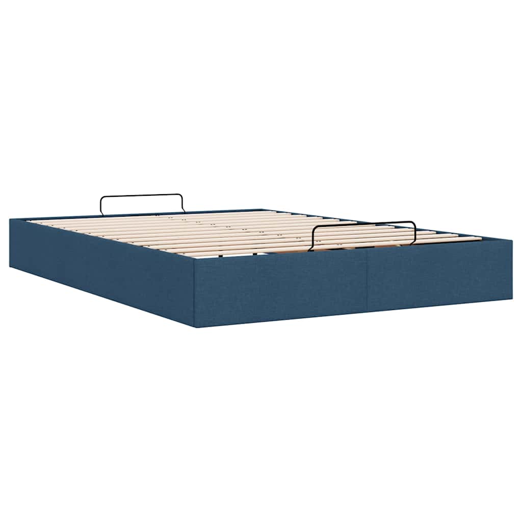 Struttura Letto Pouf senza Materasso Blu 140x200cm in Tessuto 3310888