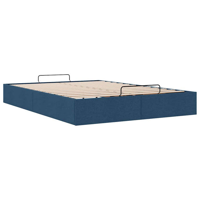Struttura Letto Pouf senza Materasso Blu 140x200cm in Tessuto 3310888