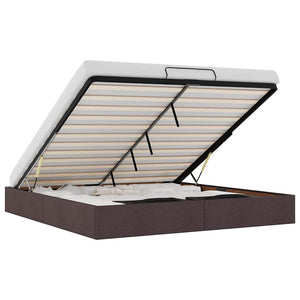 vidaXL Struttura Letto Pouf senza Materasso 160x200 cm in Tessuto