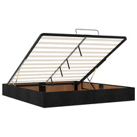 Struttura Letto Pouf senza Materasso Nero 180x200 cm in Tessuto 3310898