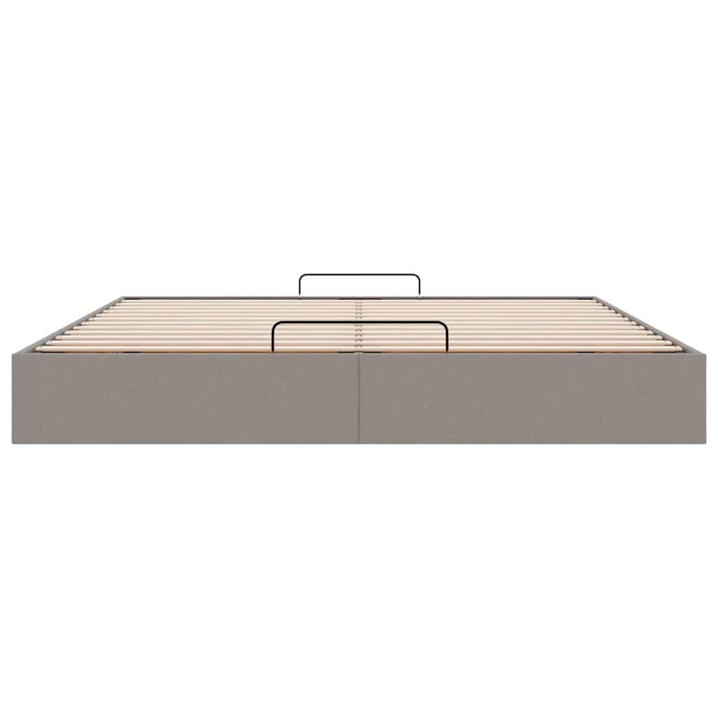 Struttura Letto Pouf senza Materasso Tortora 180x200 cm Tessuto 3310900