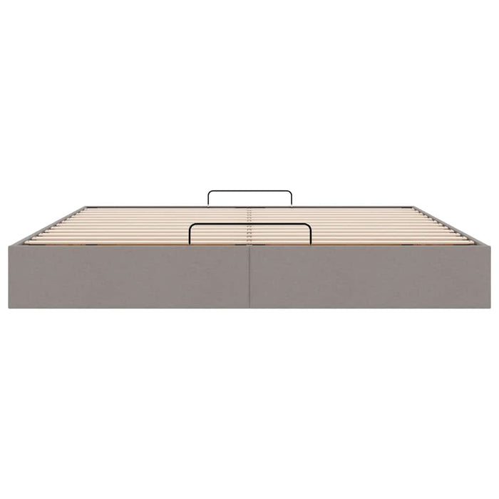 Struttura Letto Pouf senza Materasso Tortora 180x200 cm Tessuto 3310900