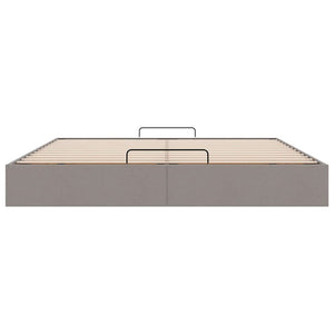 vidaXL Struttura Letto Pouf senza Materasso Tortora 180x200 cm Tessuto