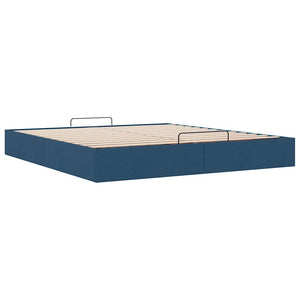 Struttura Letto Pouf senza Materasso Blu 180x200cm in Tessuto 3310902