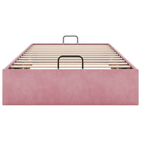 Struttura Letto Pouf Senza Materasso Rosa 80x200 cm Velluto 3310930