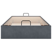 Giroletto senza Materasso Grigio Scuro 90x190 cm Velluto 3310932