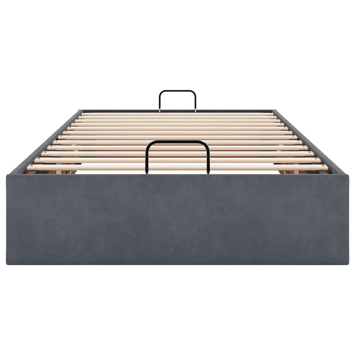 Giroletto senza Materasso Grigio Scuro 90x190 cm Velluto 3310932