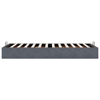 Giroletto senza Materasso Grigio Scuro 90x190 cm Velluto 3310932