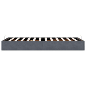 Giroletto senza Materasso Grigio Scuro 90x190 cm Velluto 3310932