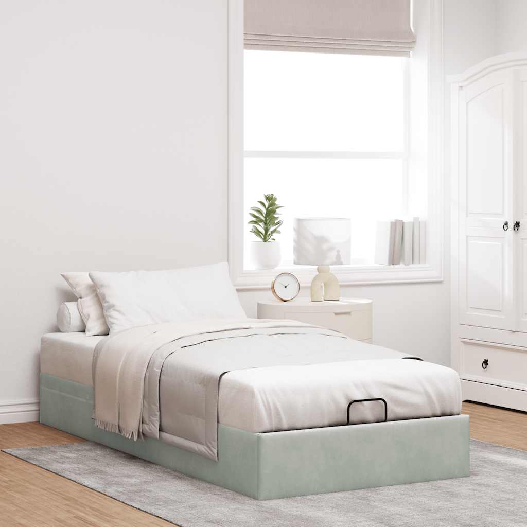 Struttura Letto Pouf Senza Materasso 90x200 cm Velluto 3310937