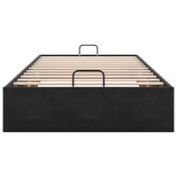 Struttura Letto Pouf Senza Materasso Nero 90x200 cm Velluto 3310939