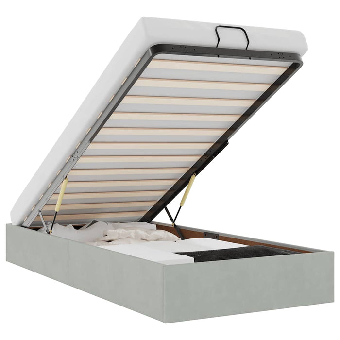 vidaXL Struttura Letto Pouf Senza Materasso 100x200 cm Velluto