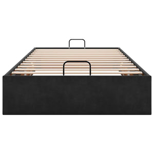 Struttura Letto Pouf Senza Materasso Nero 100x200 cm Velluto 3310945