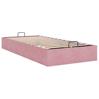 Struttura Letto Pouf Senza Materasso Rosa 100x200 cm Velluto 3310948