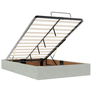 vidaXL Struttura Letto Pouf Senza Materasso 120x190 cm Velluto