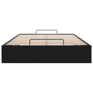 Struttura Letto Pouf Senza Materasso Nero 120x190 cm Velluto 3310951