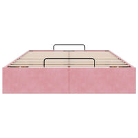 Struttura Letto Pouf Senza Materasso Rosa 120x190 cm Velluto 3310954