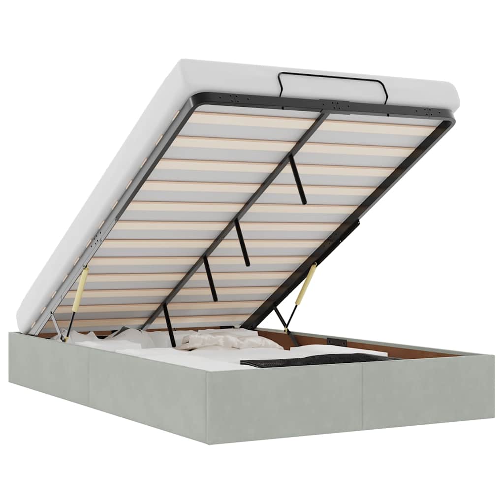 Struttura Letto Pouf Senza Materasso 120x200 cm Velluto 3310955